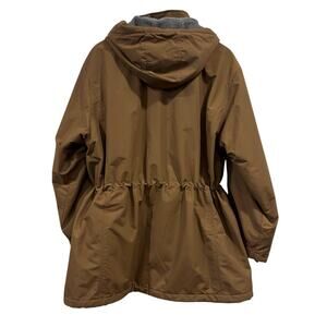 LANDS END Women’s Brown Squall Parka/Hooded Insulated Jacket, Size XL Petite